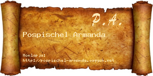 Pospischel Armanda névjegykártya